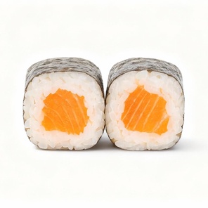 Мини роллы с копченым лососем